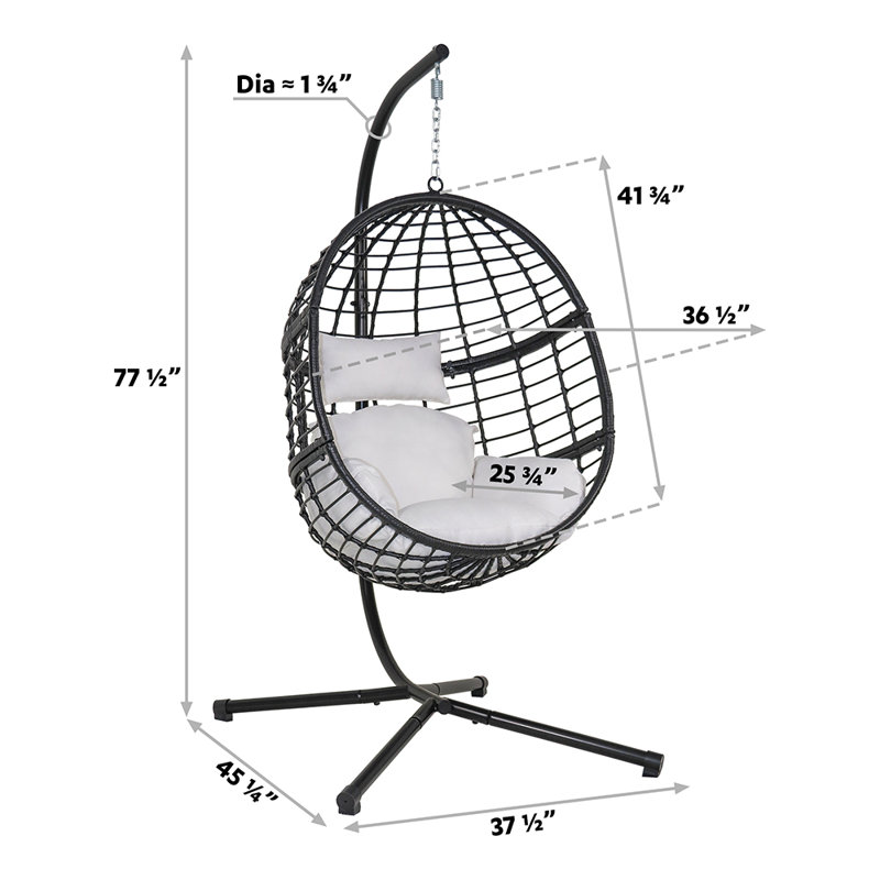 Balancelle avec support, Blanc