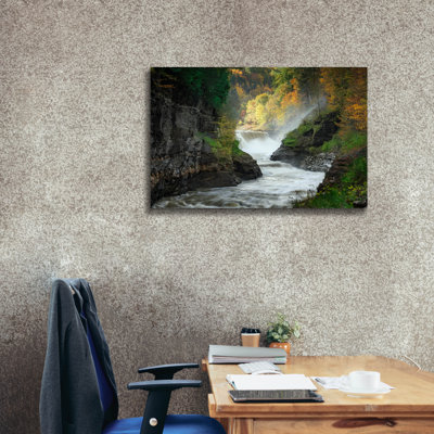 «Lower Falls Of The Genesee River» par Rick Berk, art mural sur toile