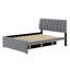 Lit plateforme tapissier avec lit gigogne-967648390