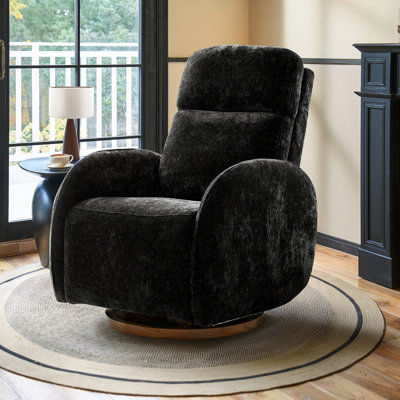 Taye Cuddle 32.25" Modern Swivel Glider Power Nursery Recliner with Electric Headrest and Lumbar Support by AllModern