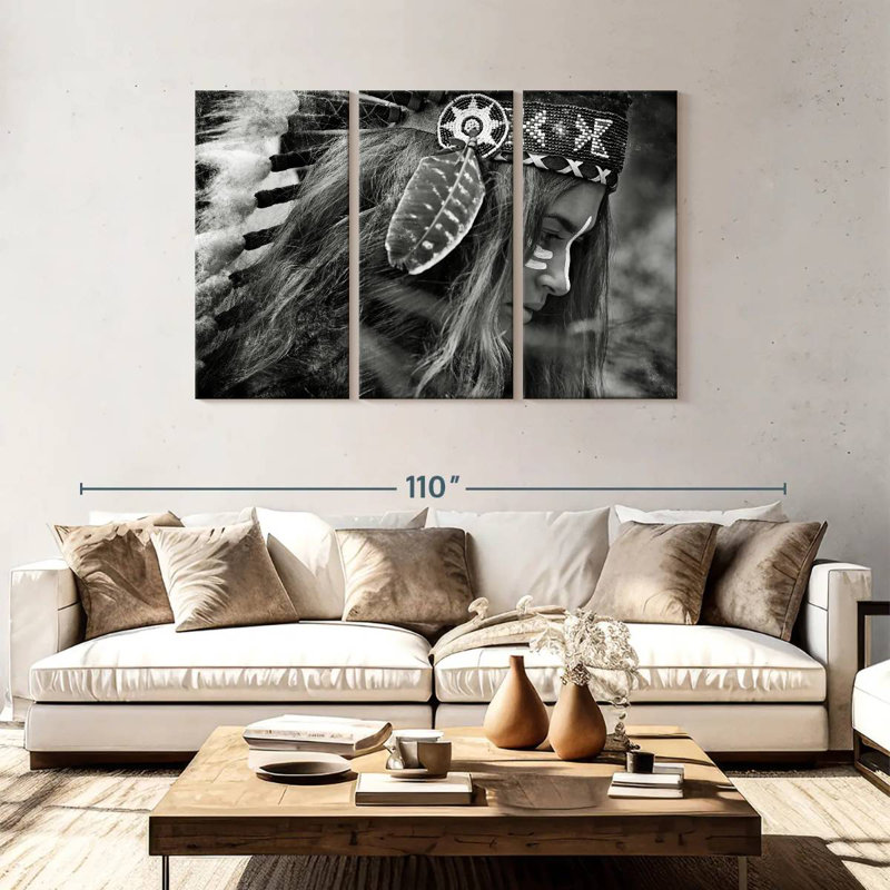 Lelar Native American Muse, 48" H x 74" W