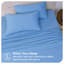 Jersey Knit King Size Sheets 4pc|100% T-Shirt Cotton Breathable Jersey Sheets Set| All Season , Denim-101033604-101033612