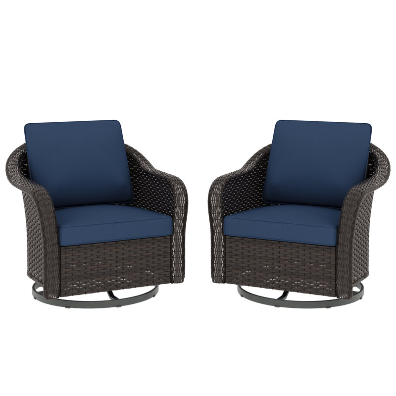 Chaise berçante pivotante pour 2 personnes, Bleu
