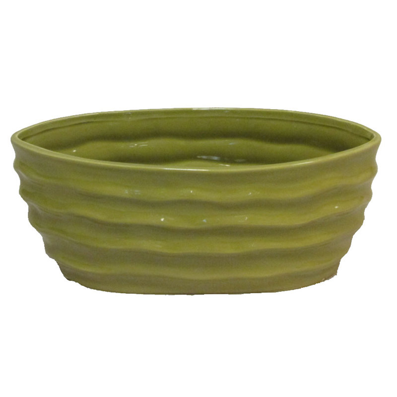 Julius Ceramic Pot Planter, Lime Green