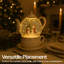 Snow Glitter Led Swirl Teapot