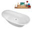 Baignoire autoportante 63 "avec drain interne Streamline-101697919