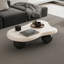 Table basse de 40 pouces en forme de nuage avec 3 pieds sphériques pour le salon, pieds noyer noirs-549183262-549183269-549183271