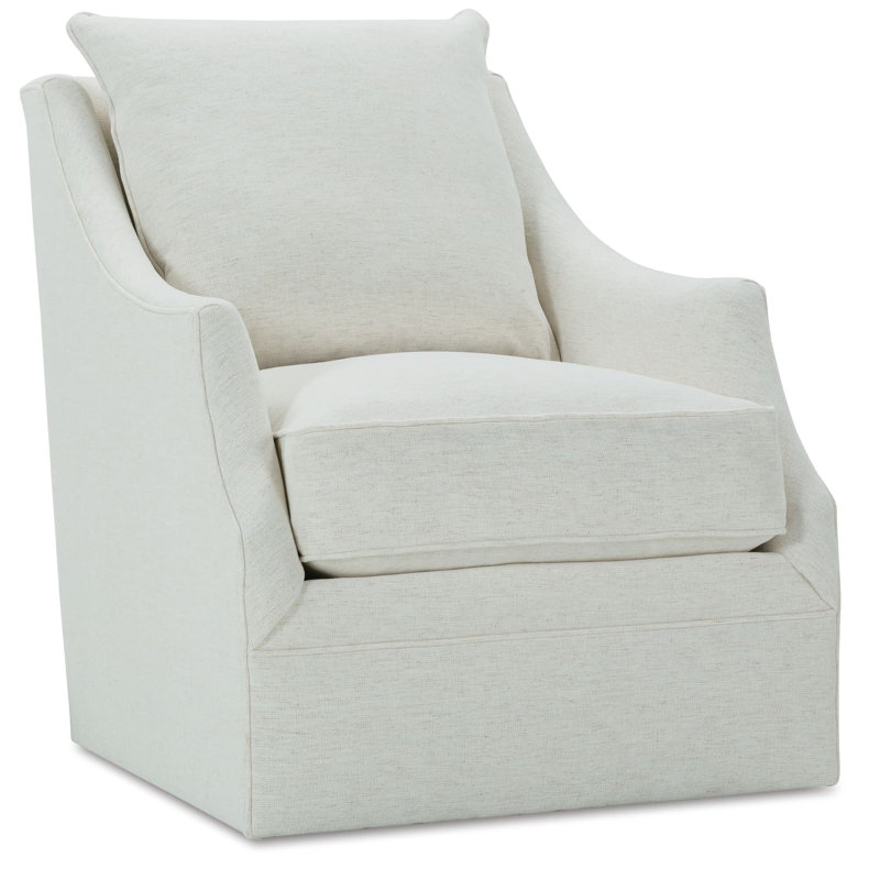 Kara Swivel Armchair, 38"H x 29"W x 37"D, Natural 