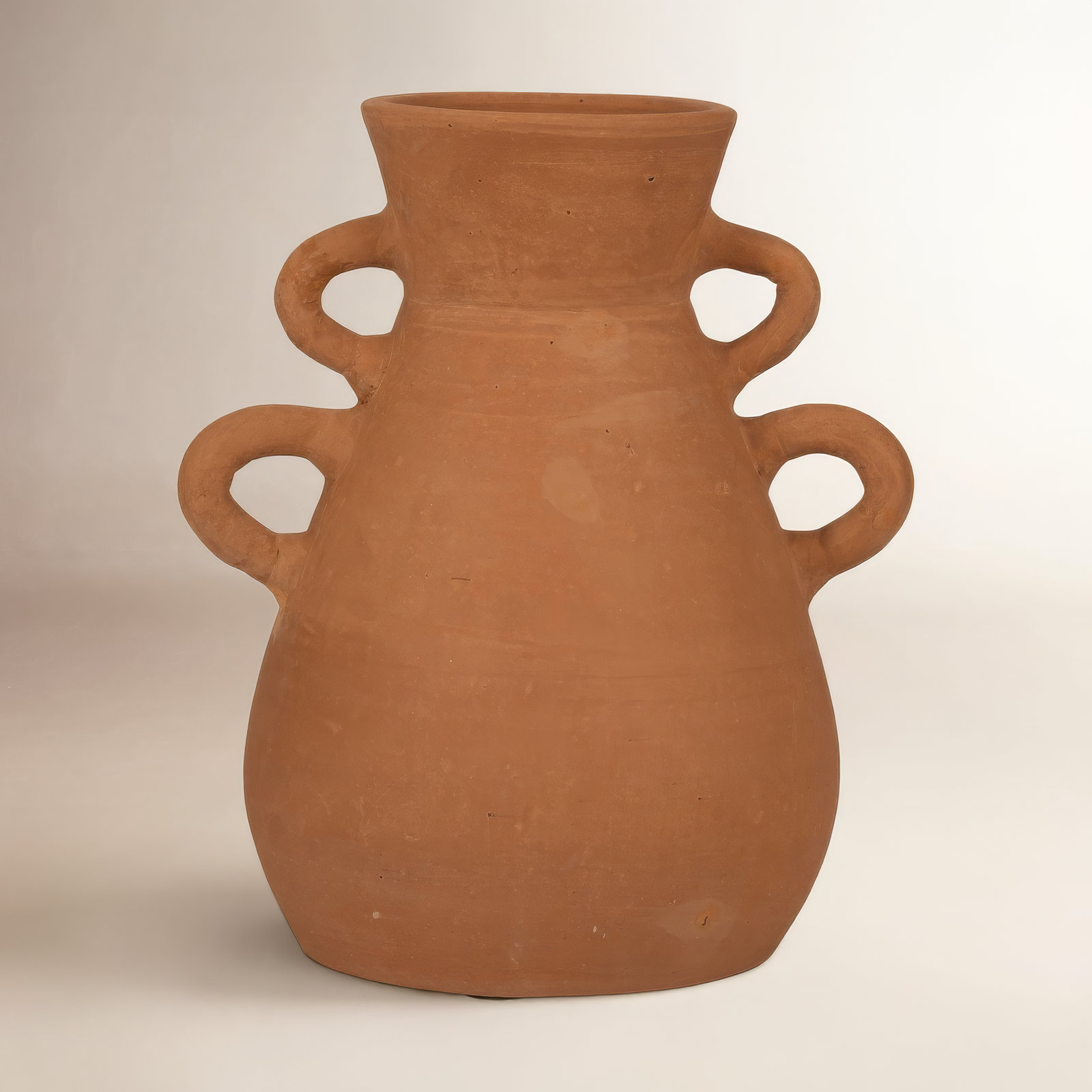 Kenshin Handcrafted Terracotta Table Vase, Brown