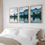«Noway Natural Landscape Green Mountain Lake Forest Reflection», impression sur toile 3 pièces-70097509-70097506