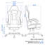 Fauteuil de course et d'ordinateur ergonomique à haut dossier avec massage lombaire, repose-pieds et accoudoirs réglables-1111421836