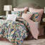 Édredon pour très grand lit 8 pièces, motif floral imprimé numérique, jupe de lit sur mesure, bourre moelleuse,
