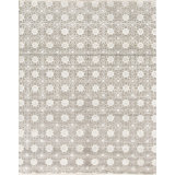 Hand-Knotted High-Quality Gray and Silver Area Rug