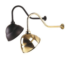 SIGN LIGHT Brass Outdoor Barn Light, Black