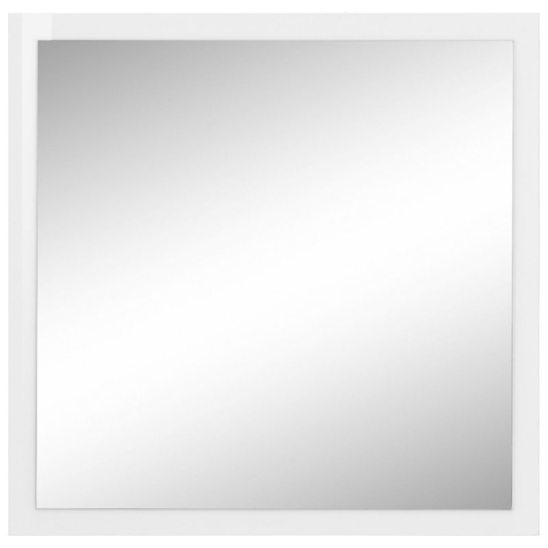 Giammaria Flat Mirror, White Glossy