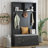 Versatile Hall Tree with Stylish Sliding Doors and Multiple Functions-108990353