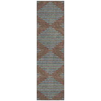 Norelia Brown Washable Indoor-Outdoor Rug - 