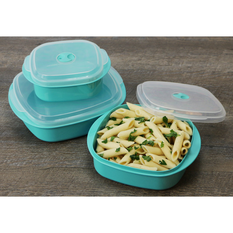 Ensemble de 3 contenants alimentaires Argelis, Turquoise