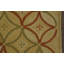 Tapis crocheté American en rouge / vert / beige