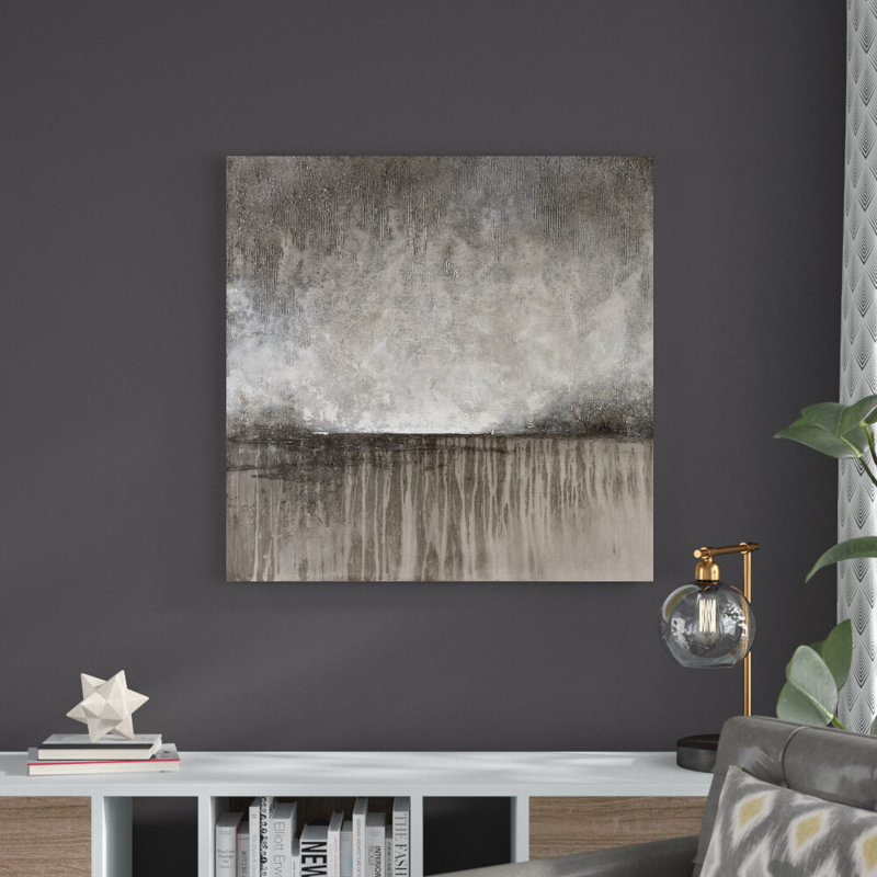 " Gray Textured Landscape ", 36" H x 36" W  