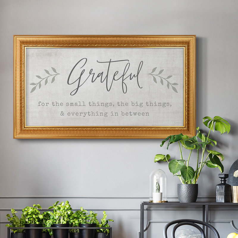 Grateful for Everything - Reproduction de photo sur toile, H 21 po x l 37 po x P 2,5 po