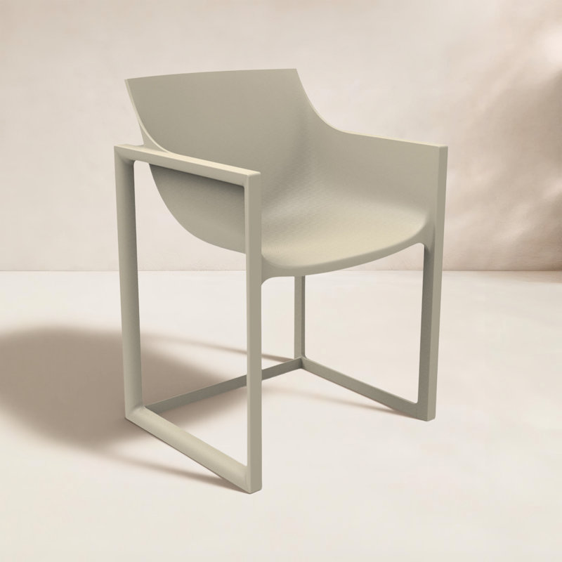 Wall Street Patio Dining Chair, Ecru
