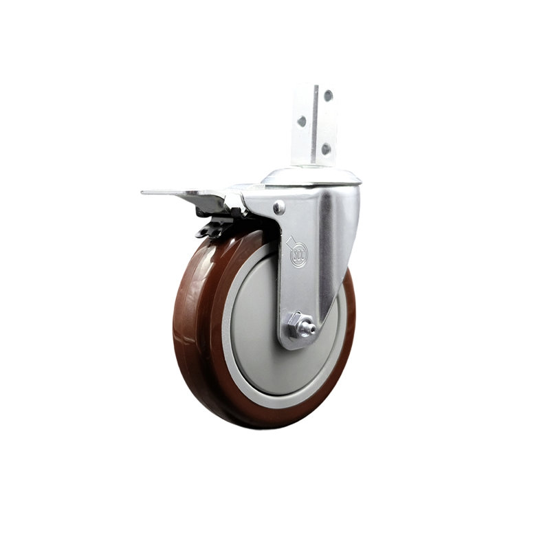 Roulettes pivotantes Poly, Marron
