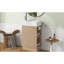 Meuble-lavabo de 18,6 po avec lavabo, armoire, porte-papier hygiénique et tablette, finition naturelle, position du lavabo gauche ou droit, emplacement de conception moderne autoportante,