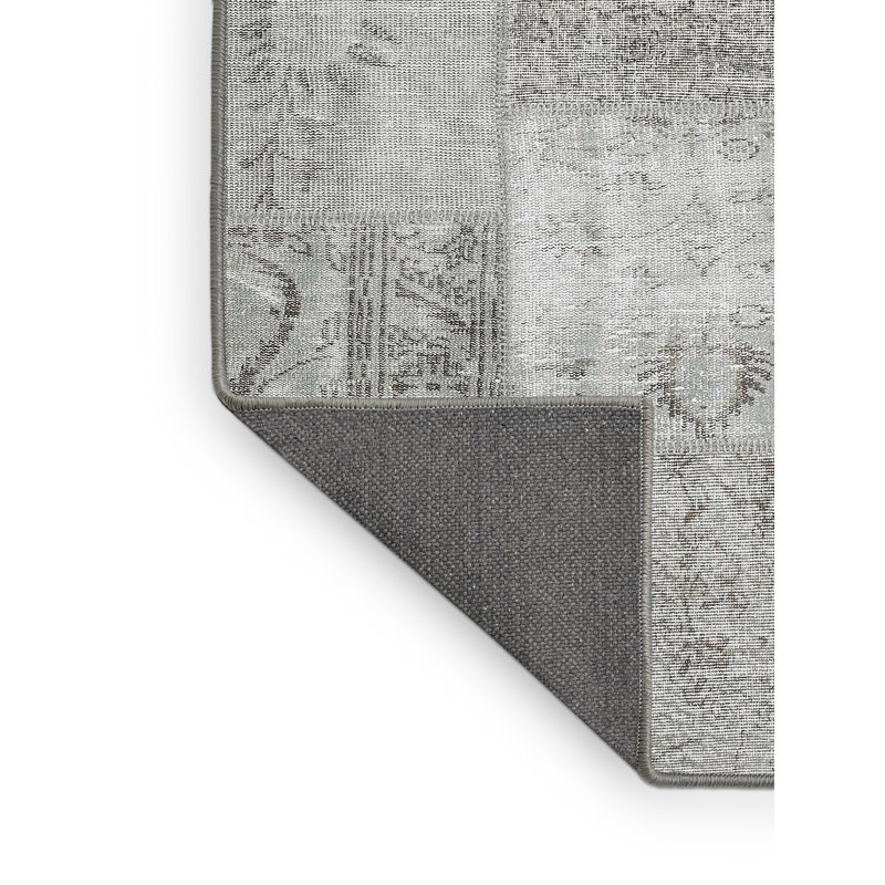 Tapis contemporain gris / beige, Rectangle 2 pi x 5 pi