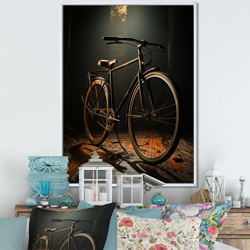 Bronze bronze sur toile, H 40 po x l 30 po x P 1,5 po, Cadre flottant blanc