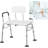 Tub Transfer Bench and Shower Chair with Non Slip Aluminum Body, Shower Chair with Backrest & Padded Armrest, Adjustable Seat Height, Holds Up to 300 Lbs, Bath and Shower Safety, Transfer Bench