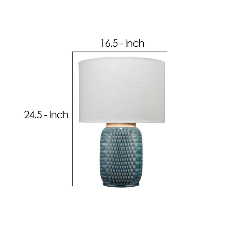Lokki Ceramic Table Lamp, Blue