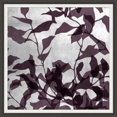 «Garden Silhouette on Silver 4» par Thom Filicia - Peinture encadrée sur papier