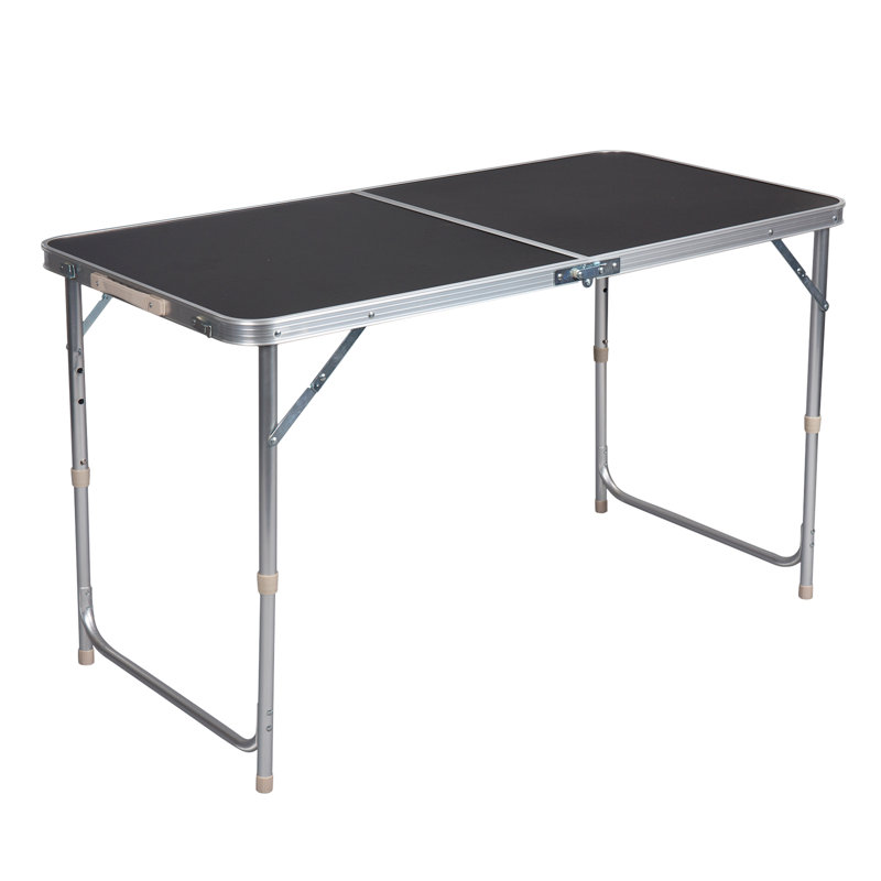Matamoras Rectangular Wood Folding Outdoor Camping Table , 120cm W 60cm D, Black