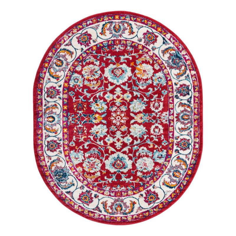 Arenas Floral Indoor Rug, Oval 7'10" x 10'