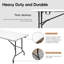 8FT Black Portable Collapsible Plastic Banquet Table - Indoor & Outdoor Use-123498298-123498305