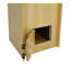Support de collecte de fonds 15 po x 15 po x 31,5 po à double verrou (placage en bois aggloméré) 40004