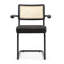 Boucle Low Rattan Back Arm Chair-93021591