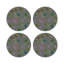 Succulents Floating Vegan Leather Round Pebble Placemat-815651045