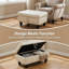 Banc de rangement avec repose-pieds blanc capitonné en similicuir