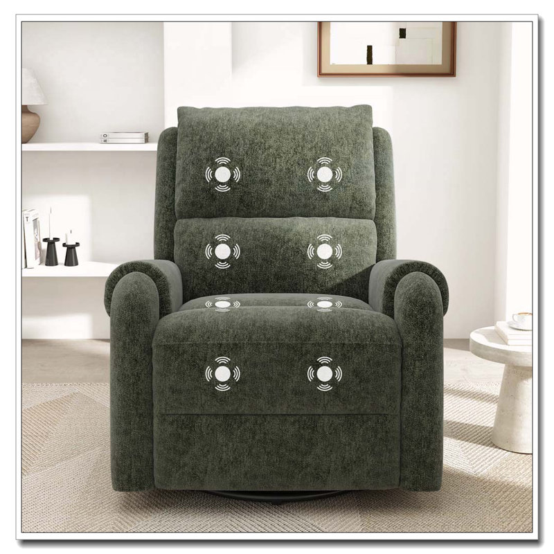 Fauteuil inclinable manuel avec massage, Vert