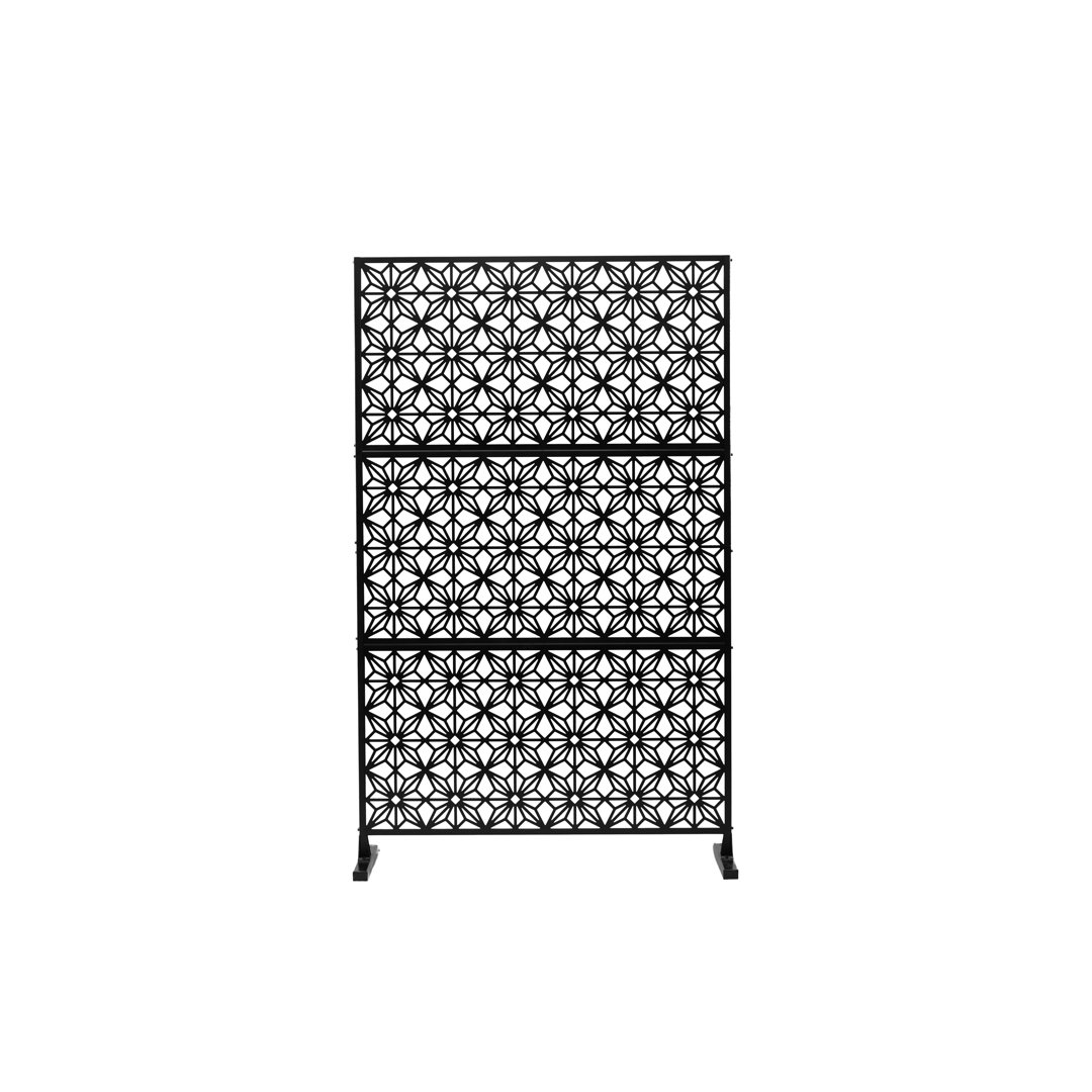 Outdoor Privacy Screen 3 - Panel Folding Room Divider Freestanding- EASCOM 