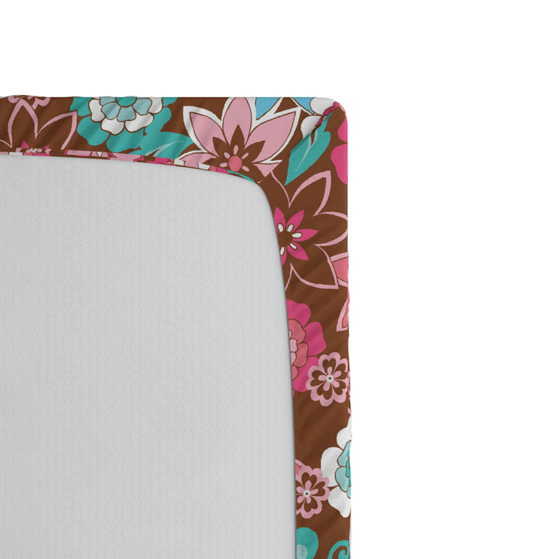 Microfiber Floral Fitted Sheet, Twin XL Fitted Sheet