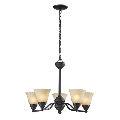 Burrough 5 - Light Dimmable Classic / Traditional Chandelier