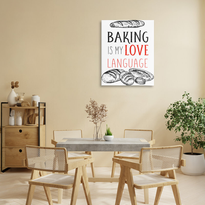 Toile «Bake My Love», conception par Diane Labombarbe, H 20 po x l 16 po