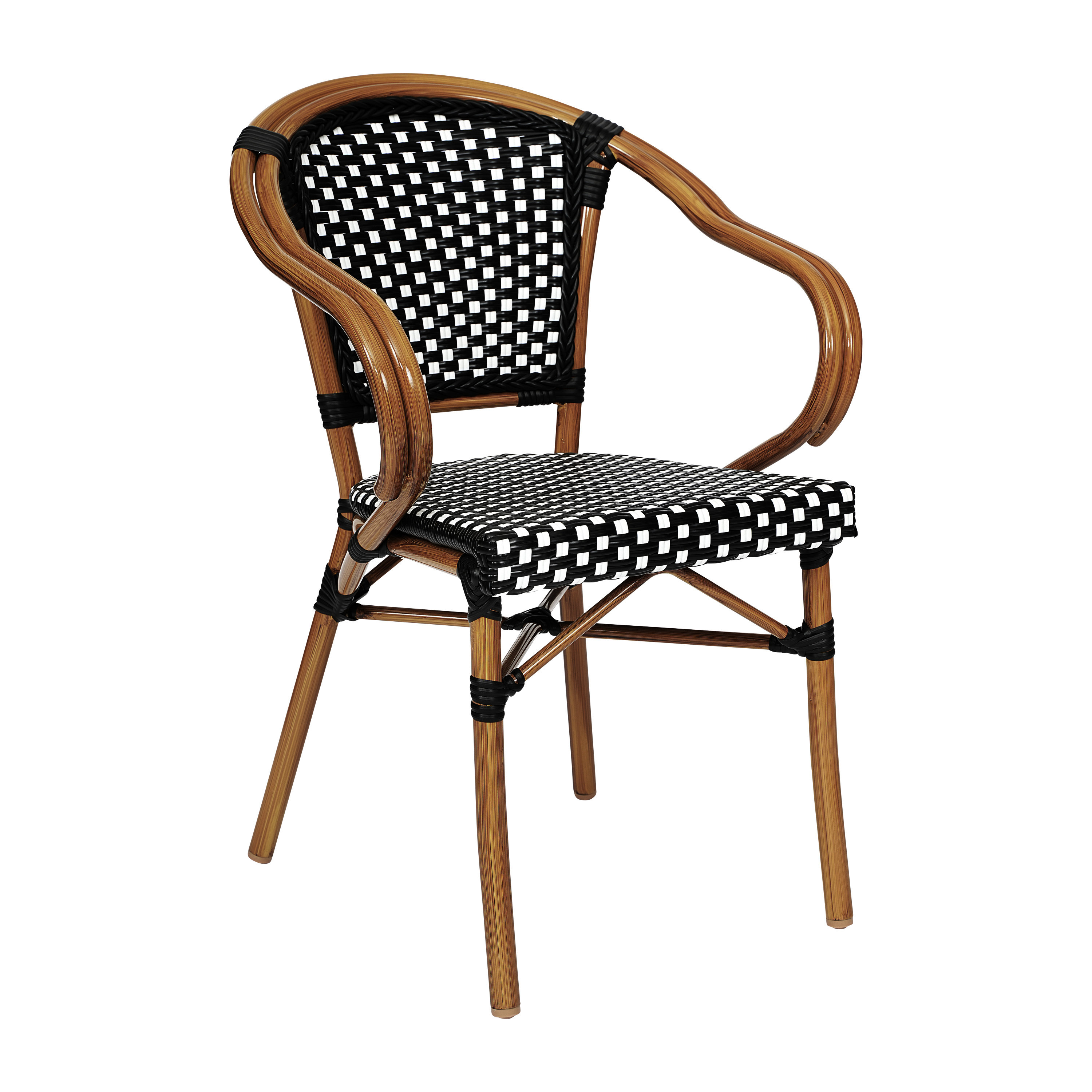 Bay Isle Home Damore Indoor/Outdoor Commercial Bistro Stacking Chair with Arms & Reviews | Wayfair