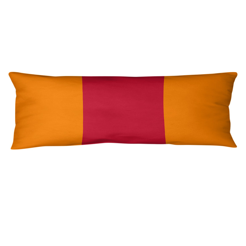 Polyester Medium Pillow, Tampa Bay Football , Orange/Dark Red