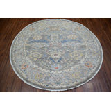 Oushak Collection, Transitional One-of-a-Kind Round 6' X 6'1" Hand Knotted Area Rug