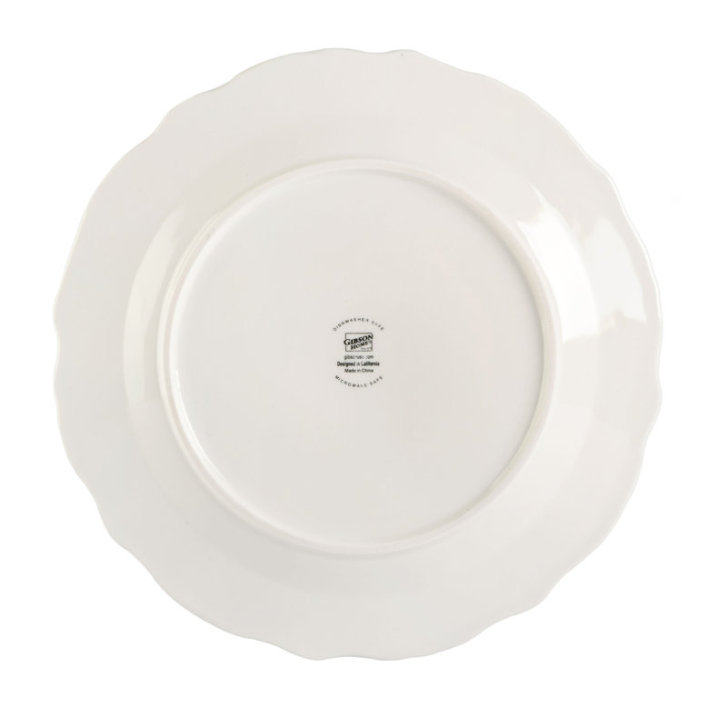 Service de table Gibson Home Scallop Buffet, Service for 4 (12Pcs), Embossed