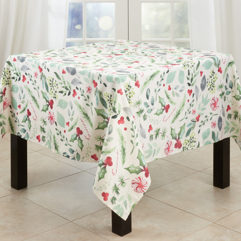 Sara B Christmas Tablecloth, 70" W x 70" L